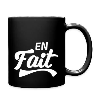 En fait - Mug uni - noir - Droite