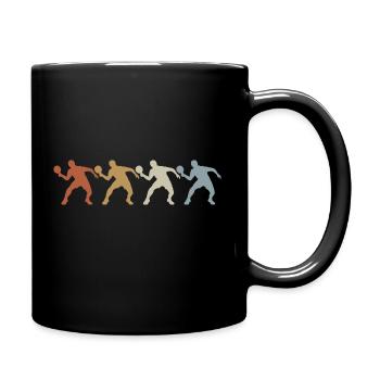 Joueur de tennis de table - servir - rétro - vintage - Mug uni - noir - Droite