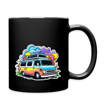Camper Motorhome Camping - Full Colour Mug - black - Right