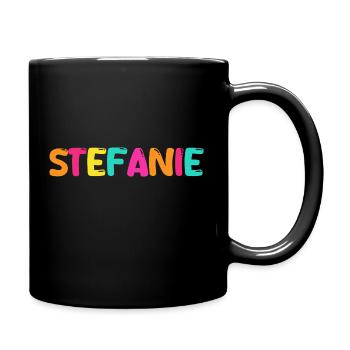 Name - Stefanie - Full Colour Mug - black - Right