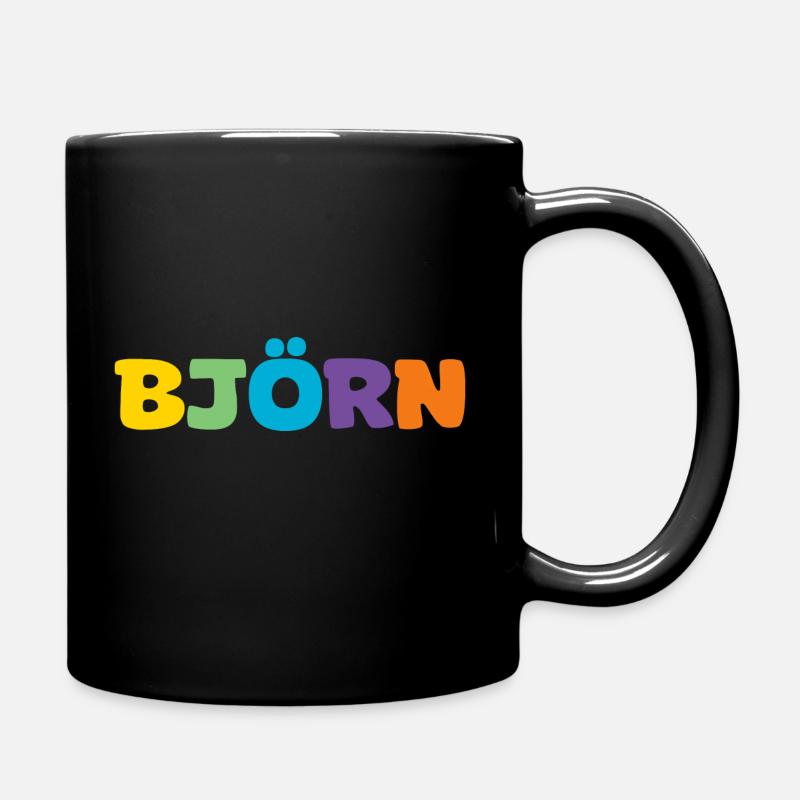 Name - Björn - Tasse einfarbig - Schwarz
