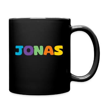 Name - Jonas - Tasse einfarbig - Schwarz - Rechts