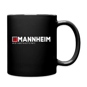 Mannheim Monnem Mannheimat - Tasse einfarbig - Schwarz - Rechts