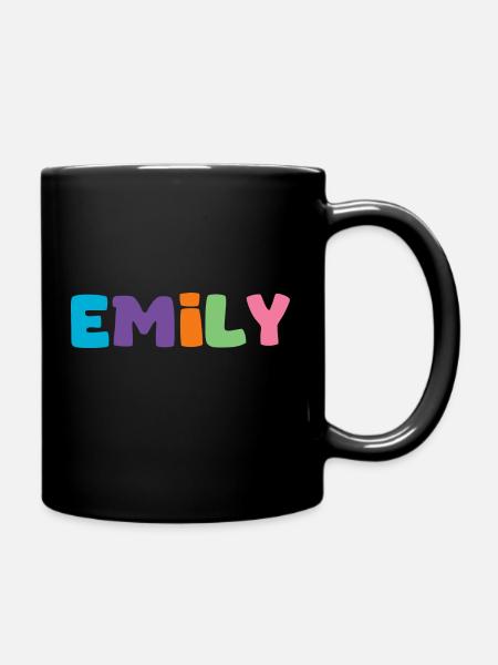 Naam - Emily - Mok uni - zwart