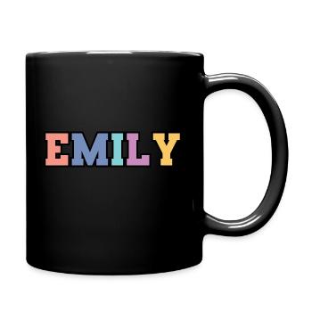 Name - Emily - Tasse einfarbig - Schwarz - Rechts