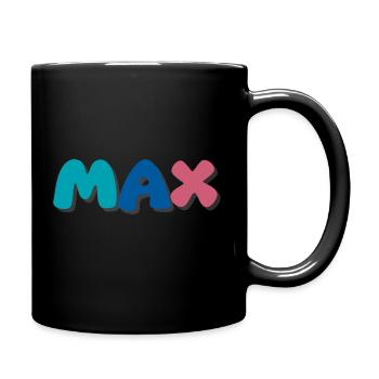 Name - Max - Tasse einfarbig - Schwarz - Rechts