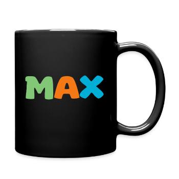 Name - Max - Tasse einfarbig - Schwarz - Rechts