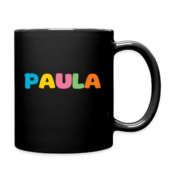 Name - Paula - Tasse einfarbig - Schwarz - Rechts