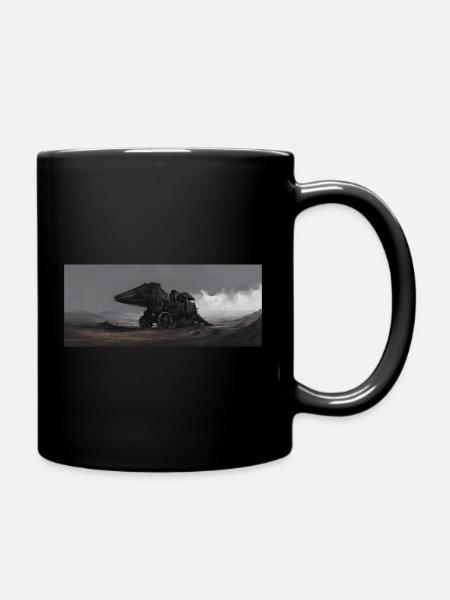 Steam Punk Train - Tasse einfarbig - Schwarz