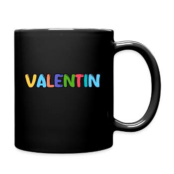 Nom - Valentin - Mug uni - noir - Droite