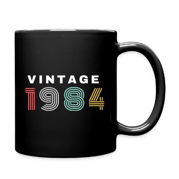 Vintage 1984 40th Birthday Gift - Full Colour Mug - black - Right