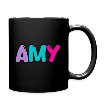 Nom - Amy - Mug uni - noir - Droite