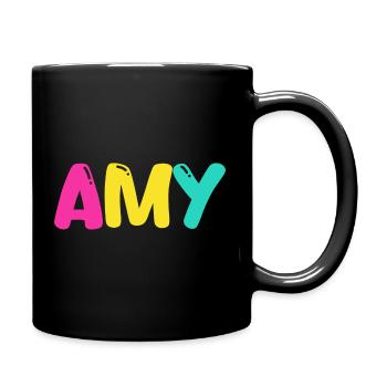 Nom - Amy - Mug uni - noir - Droite