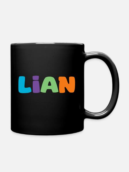 Name - Lian - Tasse einfarbig - Schwarz