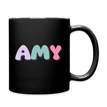 Nom - Amy - Mug uni - noir - Droite