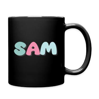 Nom - S A M - Mug uni - noir - Droite