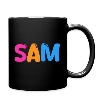 Nom - S A M - Mug uni - noir - Droite