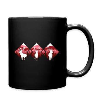 Jäger Bergsteiger Wanderer Hirsch - Tasse einfarbig - Schwarz - Rechts