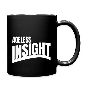 gift healthy mind joke funny cultivating wisdom - Full Colour Mug - black - Right