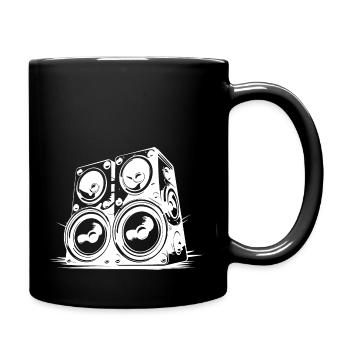 Musik Boxen Symbol Bass - Tasse einfarbig - Schwarz - Rechts