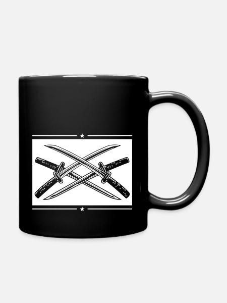 Samurai Schwert Element - Tasse einfarbig - Schwarz