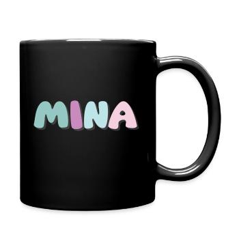 Name - Mina - Tasse einfarbig - Schwarz - Rechts