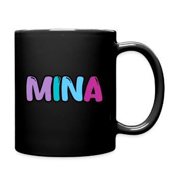 Name - Mina - Tasse einfarbig - Schwarz - Rechts