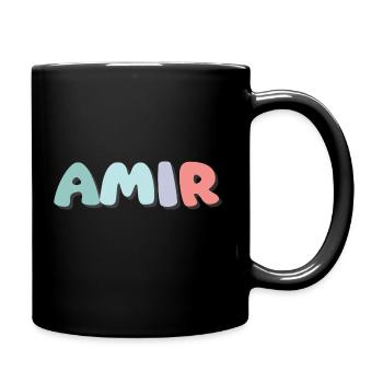 Nom - Amir - Mug uni - noir - Droite