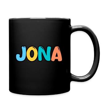 Name - Jona - Tasse einfarbig - Schwarz - Rechts