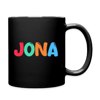 Name - Jona - Tasse einfarbig - Schwarz - Rechts