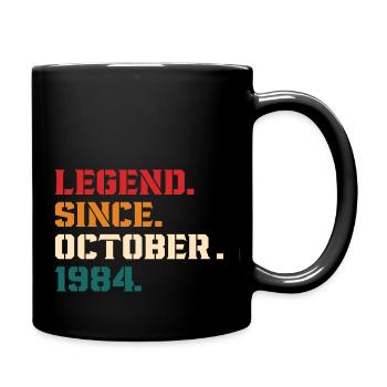Legende seit Oktober 1984 - Tasse einfarbig - Schwarz - Rechts