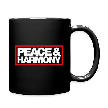 Typo Peace Harmony Kontur 2C - Tasse einfarbig - Schwarz - Rechts