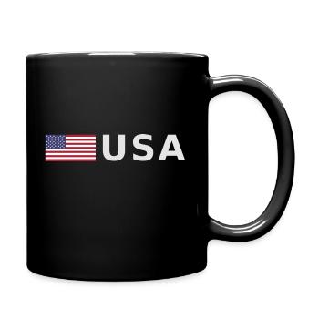 ÉQUIPE États-Unis Drapeau américain devant la police de caractères - Mug uni - noir - Droite