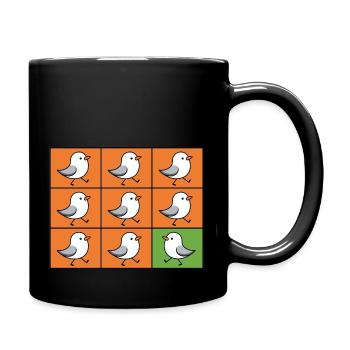 Équipe Orange 9 Moin Seagulls Seagull Birds Port Hambourg - Mug uni - noir - Droite