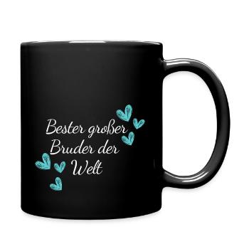 Bester großer Bruder - Tasse einfarbig - Schwarz - Rechts