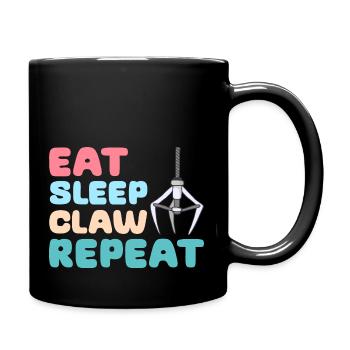 eat sleep claw repeat Design for a fan of claw - Tasse einfarbig - Schwarz - Rechts