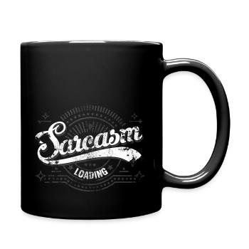 Sarcasme Chargement Graphique Distressed Vintage Police - Mug uni - noir - Droite