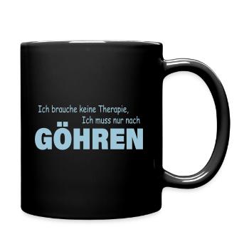 Therapie GÖHREN - Tasse einfarbig - Schwarz - Rechts