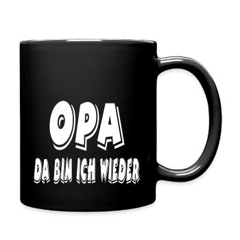 Opa - Tasse einfarbig - Schwarz - Rechts