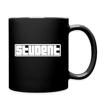 Student Logo - Tasse einfarbig - Schwarz - Rechts