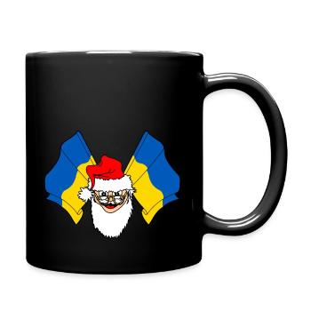 Santa Claus flag Ukraine - Full Colour Mug - black - Right
