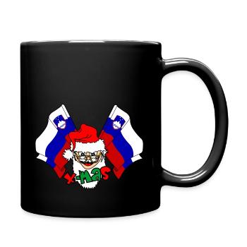 Weihnachten Weihnachtsmann Flagge Slowenien - Tasse einfarbig - Schwarz - Rechts