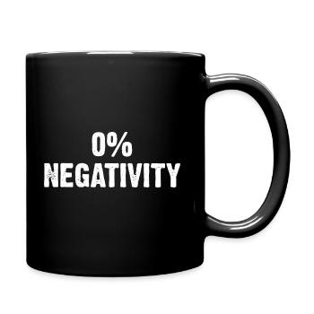 0% Negativity - Full Colour Mug - black - Right