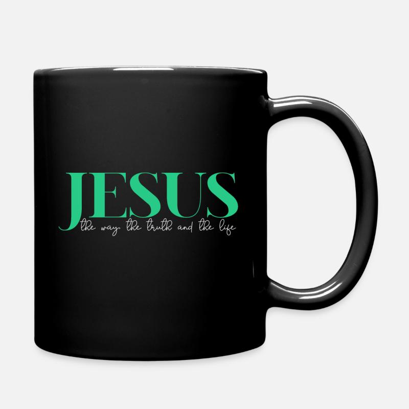 Jesus Name Glaubensstarkes und modernes Design - Tasse einfarbig - Schwarz