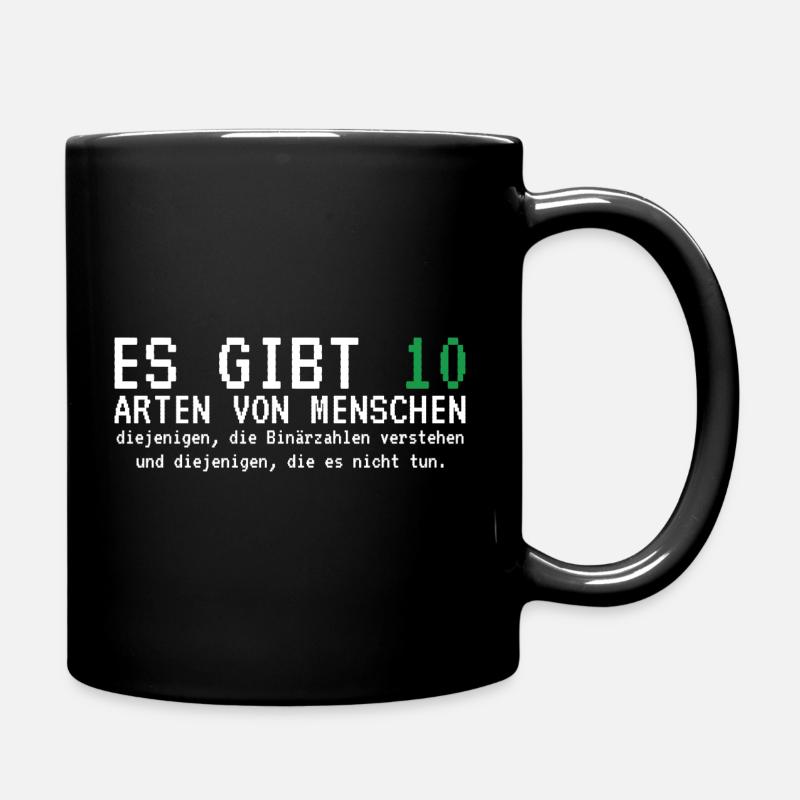 Es Gibt 10 Arten von Menschen Binär Informatik - Tasse einfarbig - Schwarz