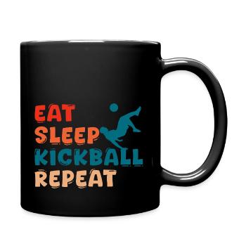 Eat Sleep Kickball Repeat Court Game Kick Ball - Tasse einfarbig - Schwarz - Rechts