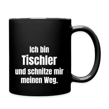 Tischler - Tasse einfarbig - Schwarz - Rechts