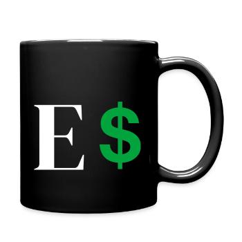 Buchstabe E Dollar - Tasse einfarbig - Schwarz - Rechts