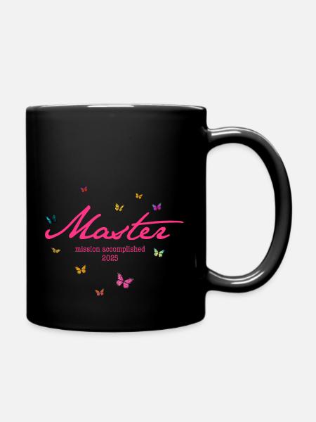 Master Abschluss '25 - Mission accomplished - Tasse einfarbig - Schwarz