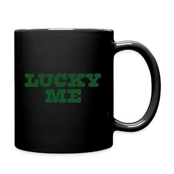 Lucky Me – Retro Y2K Vibes – Green - Full Colour Mug - black - Right